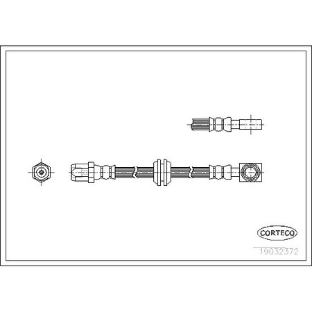 Corteco Brake Hose, 19032372 19032372
